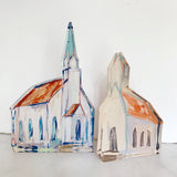 Lauren Dunn Small Church with Orange Roof