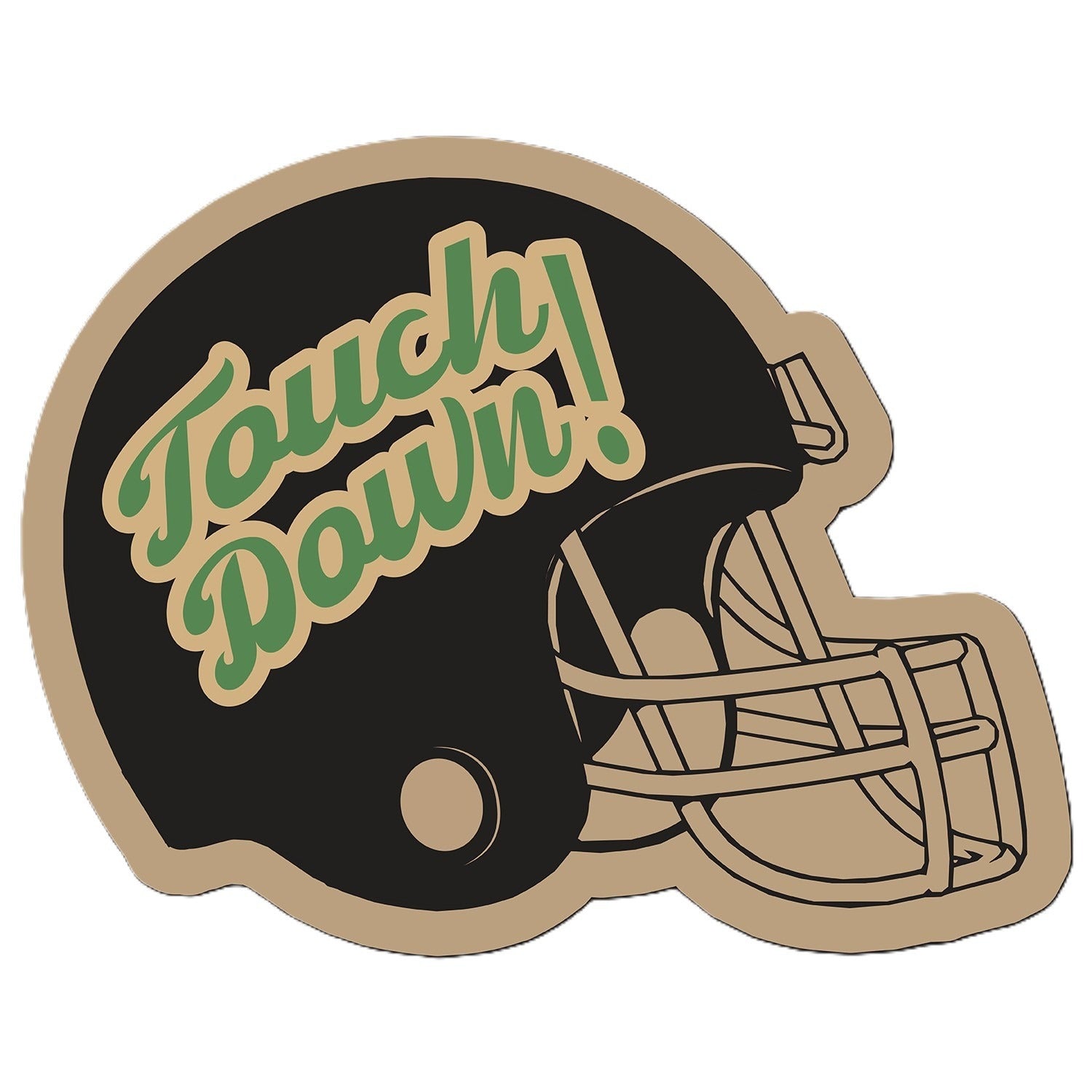 Die Cut Helmet Dinner Plate 10.5 Tailgate 400gsm /