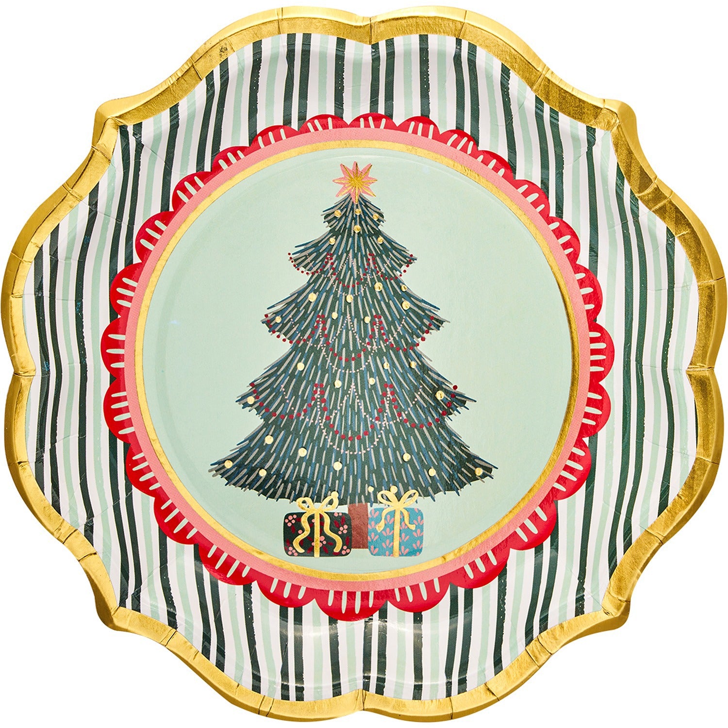 Salad Plate Tis the Season 350gsm / 8pkg FOIL