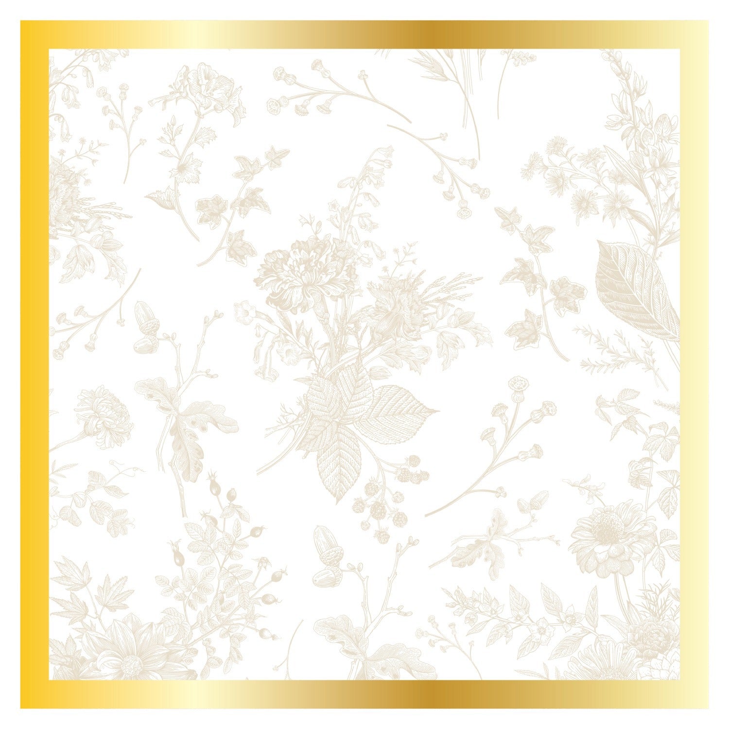 Cocktail Napkin Timeless Sand 3ply / 26pkg FOIL