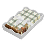 Ceramic Wave Napkin Tray with Guest Towel - Woodla