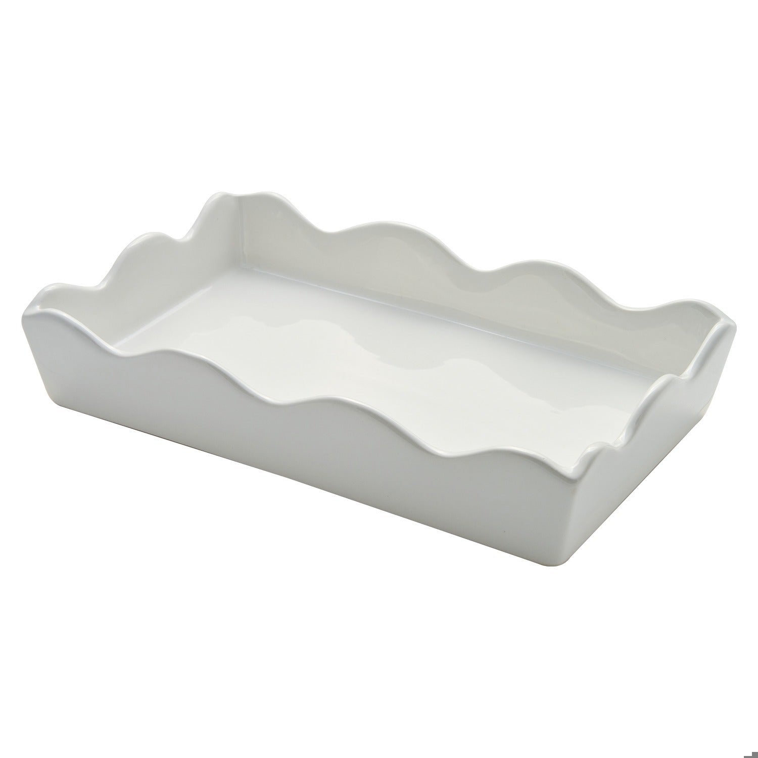 Ceramic Wave Napkin Tray Guest Towel