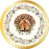 Turkey & Gourds by Rosanne Beck Wavy Appetizer/Des