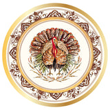 Turkey & Gourds by Rosanne Beck Wavy Dinner Plate