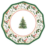 Wavy Salad Plate Home for the Holidays 8" 350gsm /