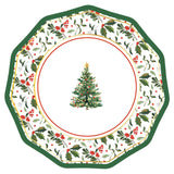 Wavy Salad Plate Home for the Holidays 8" 350gsm /