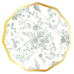 Wavy Salad Plate Timeless Sage 350gsm / 8pkg FOIL
