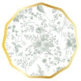 Wavy Salad Plate Timeless Sage 350gsm / 8pkg FOIL