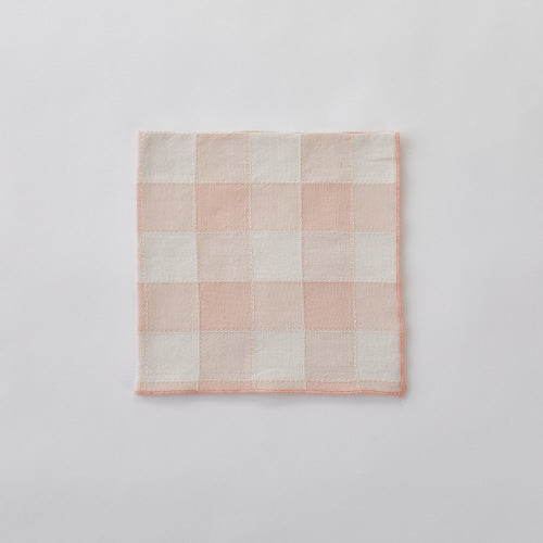 Cotton Linen Check Blush Napkin