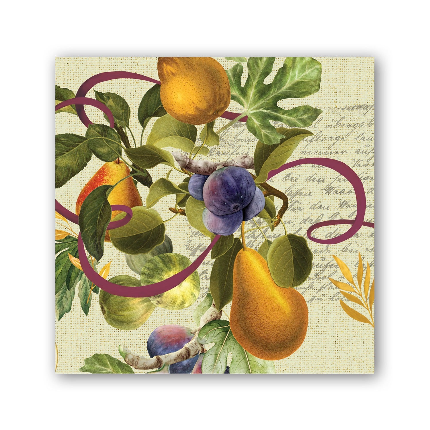 MDW Fig & Pear Cocktail Napkin