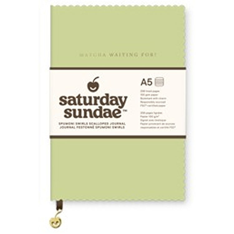 Matcha Spumoni Swirls Scalloped Journal