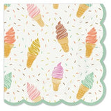 Cool & Creamy Scalloped Beverage Napkins