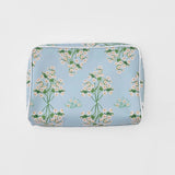 Suzanne Lt Blue Patterned Toiletry Bag