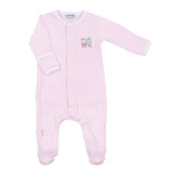 Sweet Little Christmas Embroidered Ruffle Footie