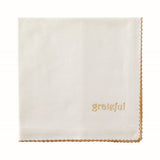 "Grateful" Embroidered Napkin