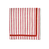 Velvet Red and White Stripe Napkin