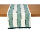 Green and White Stripe Runner