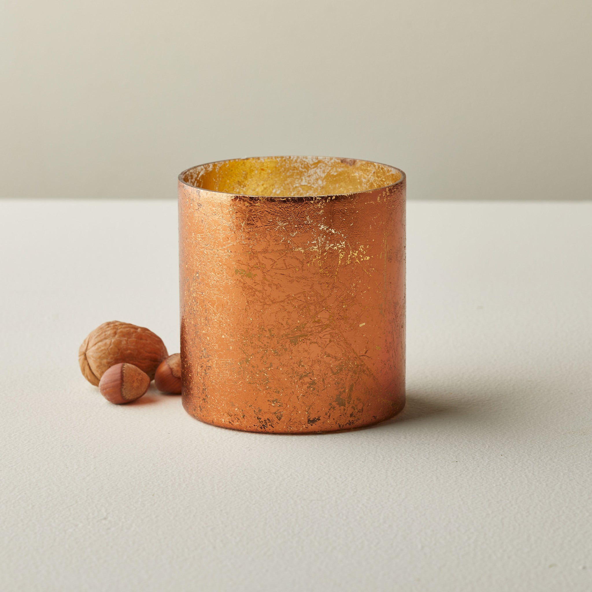 Copper Metallic Candle Holder