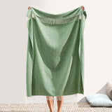 Olive Italian Herringbone Throw