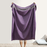 Plum Italian Herringbone Throw