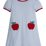 Apple Applique Pocket Dress