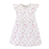 Barking Bliss Pink Printed Dress