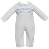 Luke White Corduroy Long Romper