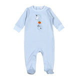 Spooky Blue Pima Applique Footie