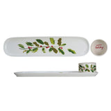 Happy Holidays Stoneware Platter & Dish