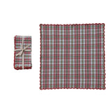 Plaid Scalloped Napkins