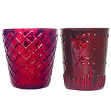 Burgundy Mercury Glass Tealight/Votive Holder