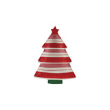 Striped Tree Shaped Platter with Star