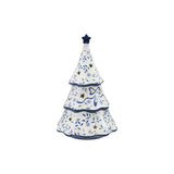 White & Blue Nutcracker Ceramic Tree