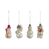 Snowman Mercury Glass Vintage Snowman Ornament