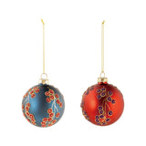 Botanicals & Beads Glass Ball Ornament