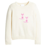 Pink Cowboy Boots Intarsia Sweater
