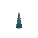 Blue w/ Silver Verbier LED Glass Tree