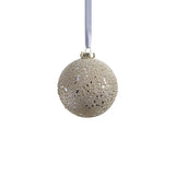 Silver Beaded Glass Ornament