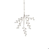 Beaded Glass Berry Pick Clear + Gold 12"