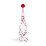 Glass Tree w/ Red & White Swirl Design