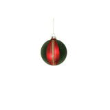 Red Felt Glass Ball Ornament