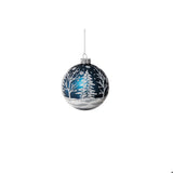 White Tree Glass Ball Ornament