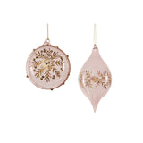 Blush Blown Glass Ornaments