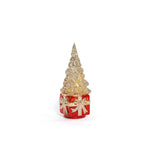 Red LED Rotating Tree on Present