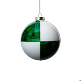 Gilded Emerald Glass Ball Ornament