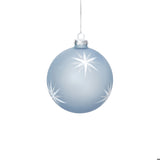 Arctic Starburst Frosted Glass Ball Ornament