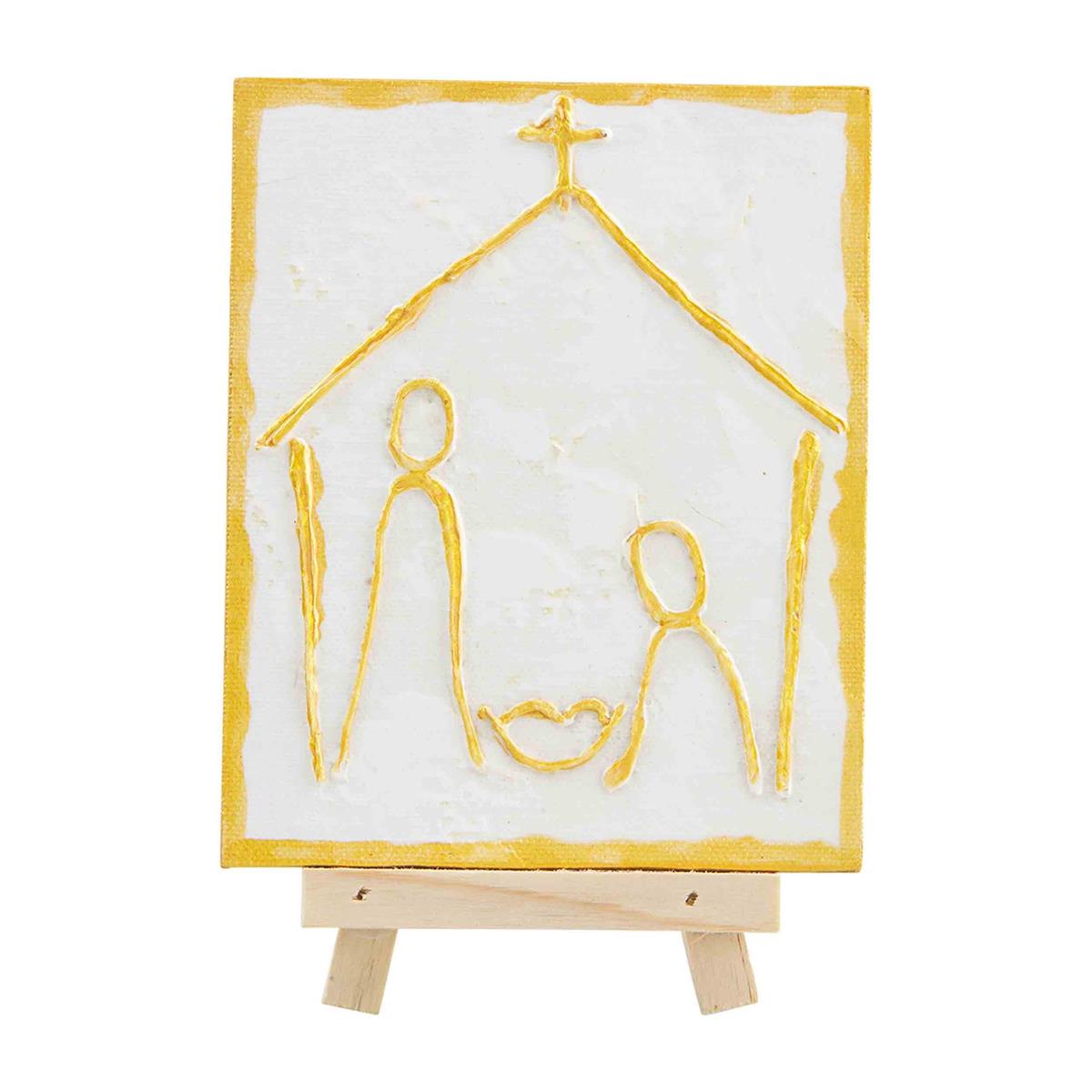 Nativity Easel Gold Plaques