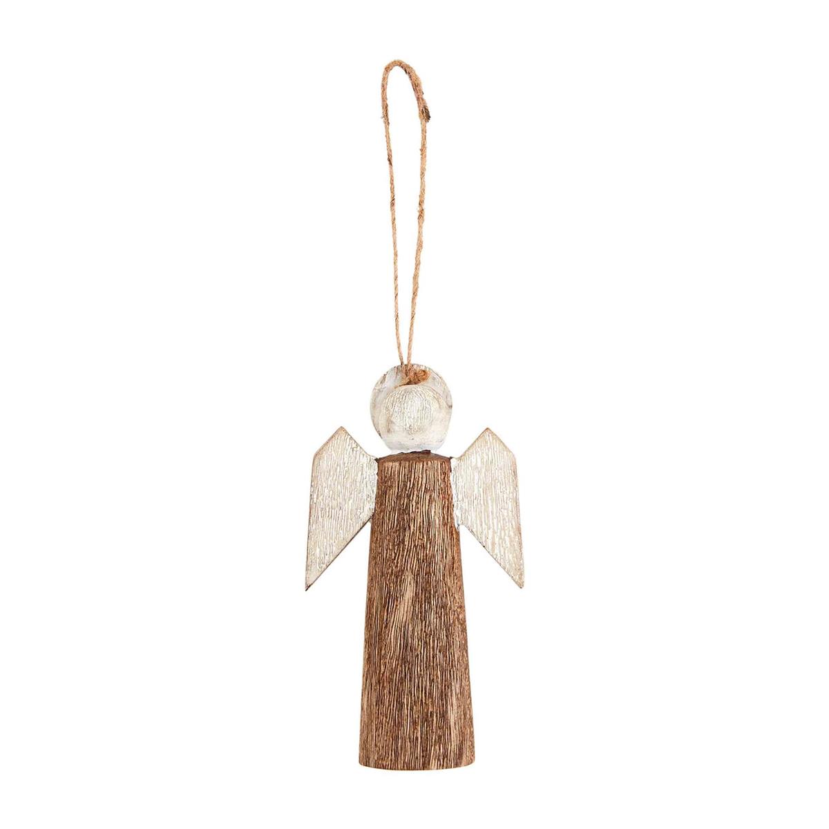 Natural Wood Angel Ornaments