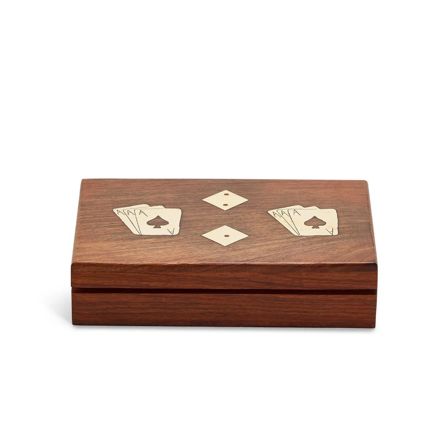 Wood Crafted Playing Card/Dice Set