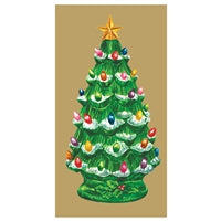 Vintage Christmas Tree Guest Napkin